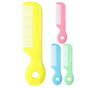 RUNROTOO 4pcs Hair Combs round Teeth for Gentle Detangling Abs Material Hair Comb Set Easy to Carry for Registry