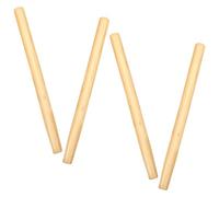 RUNROTOO 4pcs Hardwood Rake Handle Replacement Set Non-Skid Grip, Easy to Replace Garden Accessories for Shovel, Sturdy Wooden Handles for Gardening Tools