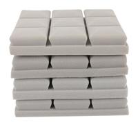 RUNROTOO 4Pcs High Density Flame Retardant Square Acoustic Panels 25X25X5Cm Sound Absorbing Foam for Studio Soundproofing and Noise Insulation Walls