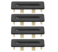 RUNROTOO 4Pcs Kitchen Sink Overflow Hole Cover - Rectangle Bath Overflow Hole Cap Trim Ring for Bathroom Wash Basin - Spillover Water Stopper - Basin Trim Drain Cap 2.1x0.8x0.8