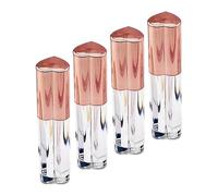 RUNROTOO 4pcs Lip Gloss Tubes with Wand, Empty Plastic Lip Balm Containers for DIY Use and Travel, Refillable Lipstick Storage Tubes with No Waste Design