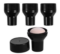 RUNROTOO 4pcs Mushroom Shape Makeup Powder Puff Set Handle and Case, Dual-use Dry Wet Face Sponge Applicators for Women’s Translucent and Eye Setting Powder