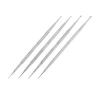 RUNROTOO 4pcs Nail Art Dotting Pens Stainless Steel Manicure Tools for French Tips Painting Lightweight Dual Head Rhinestone Picker Pens