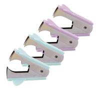 RUNROTOO 4pcs Portable Stapler Removers with Labor-Saving Design and Aluminum Alloy Material, Easy to Carry Staple Pulling Tool for Home and Office Use, Delicate and Lightweight Nail