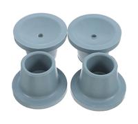 RUNROTOO 4pcs Rubber Shower Chair Leg Caps 28.5mm Diameter Non-Slip Bath Stool Feet Covers Wear Resistant Comfortable and Stable Replacement for Nursing Homes and Hospitals