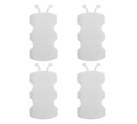 RUNROTOO 4pcs Shower Head Holder Suction - Without Drilling Adhesive Mount Bracket - Handheld Showerhead Bracket for RV Kids Bathroom Shower (White)