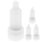 RUNROTOO 4pcs Wall Mount Shampoo Dispenser Head - 350ml/12oz Hand Soap Bottle Pump Replacement - Threaded Dispensing Nozzle for Bathroom Kitchen Hotel