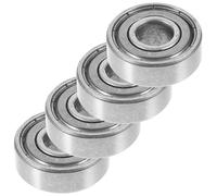 RUNROTOO 4pcs Wheelchair Spare Parts Front Wheel Bearings Steel Small Round Bearings for Front Wheels Providing Stable Support and Safe Ride and Caregivers