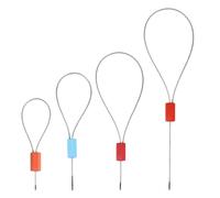 RUNROTOO 50pcs 30cm Tightening Steel Wire Seals with Pull-tite Lock, Tamper-evident Security Cable Seals for Shipping Containers and Industrial Cargo Random Color