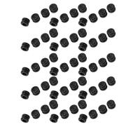 RUNROTOO 50pcs Guitar Bridge Beads: Precision String Tie Beads for Nylon Strings & Traditional Spanish Guitars - Metal Tail Components Black