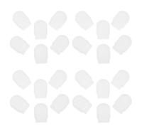 RUNROTOO 50pcs Silicone Zipper Protector Cover for Washer and Dryer, Noise Reduction and Laundry Scratch Prevention, Easy Universal Fit, White Silicone Material for Wardrobe and Pillowcases