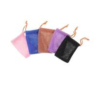 RUNROTOO 5pcs Drawstring Soap Mesh Bags for Cosmetic and Facial Soap with Mesh Design Create Lather for Bathroom Use