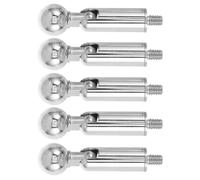RUNROTOO 5pcs Metal Ball Head Mic Arm Connector Spherical Joint for Podcast Microphone Mount Thread Adapter Compatible with Boom Arm Desk Clamp Replacement for Studio Recording