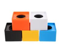 RUNROTOO 5pcs Mic Flags: Square Microphone Flag Station Logo - 37mm/1.46'' ID Interview Mic Logo Box - Studio Supplies For Interviews Live Broadcasts Podcasts