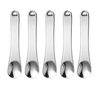 RUNROTOO 5pcs Mini Cosmetic Skincare Spatulas Zinc Alloy Beauty Scoops for Even Application and Applying Skincare Products, for DIY Cosmetic Products and Travel