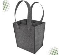 RUNROTOO 6 Bottle Felt Multi-Bottle Wine Bag Wine Pouch 13.7x7.1x10.6in Polyester with Hard Case Protection Craftsmanship for Those Who Appreciate A Good Drink at Special Occasions