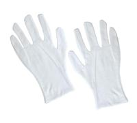 RUNROTOO 6 Pairs White Cotton Work Gloves, Thickened and High Elastic Long Length Gloves with Three Seams, Suitable for General Purpose Applications and Parade Use