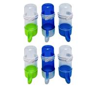 RUNROTOO 6pcs Automatic Pet Water Dispensers for Birds Plastic Leakproof Bite-resistant Water Feeders Suitable for Place Installation Random Color