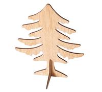 RUNROTOO 6pcs Cartoon Christmas Tree Desktop Adornments Plastic Ornaments with Delicate Design, Stand Steadily for Home and Office Holiday Decoration