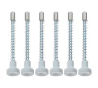 RUNROTOO 6PCS Crib Rail Spring Latch Pins, 3.35x0.59in Steel Plastic Spring Loaded Plunger Latches, Baby Crib Replacement Hardware for Bed Rail Gate