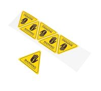 RUNROTOO 6pcs Electrical Hazard Warning Signs 5x5cm Triangle Safety Risk Stickers for Shock Risk and Emergency Warning in Industrial and Residential Areas