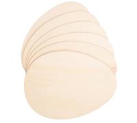 RUNROTOO 6pcs Wooden Easter Egg Cutouts Sturdy Practical Egg Shaped Blank Design Craft Supplies for Painting and School Decoration