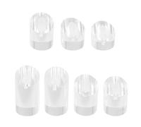RUNROTOO 7pcs Acrylic Ring Display Stands Set, High-level Jewelry Storage Brackets with Multi-tier Design, Suitable for Home and Retail Showcase Organization