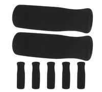 RUNROTOO 7pcs Soft Black Nbr Foam Cane Handle Covers for Walkers and Walking Sticks, Non-slip Padded Hand Grips That Reduce Hand Fatigue, Reusable Comfort Grip Accessories for Indoor
