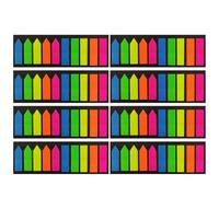 RUNROTOO 8 Sets Paper Page Marker Book Tabs 6.09x2.16x0.04in Removable Adhesive Does Not Tear Paper Small and Lovely Exquisitely Crafted for Schools and Offices