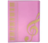 RUNROTOO 80 Pages A4 Document Folder Choral Music Folder Sheet Music Binder with Plastic Sleeve Portable Design Abs Material Simple and Stylish for Musicians on The Go