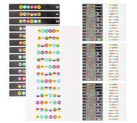 RUNROTOO 8pcs Assorted Colour Guitar Fretboard Stickers for Beginners, Pvc Note Markers Clearly Showing Name and Tone, Easy to Remove Guitar Practicing Sticker Set for Learning and Practice