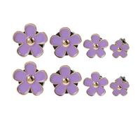 RUNROTOO 8pcs Car Air Freshener Vent Clips Metal Alloy Fivepetal Flower Car Decoration Elegant Charm Space-saving Continuous Fresh Scent for Interior Air Vent