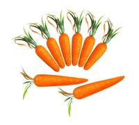 RUNROTOO 8pcs Easter Hanging Carrot Decorations Set Foam Carrot Ornaments Easter Tree Party Includes 2 Large Home and Table Decor
