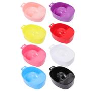 RUNROTOO 8pcs Nail Beauty Tool Soak off Bowls for False Nails Made of Sturdy Pp Material for Softening Cuticles and Polishing in DIY Manicure Or Professional Salon Use