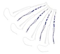 RUNROTOO 8pcs Tzitzits Tassels Pre-Tied Halachic Tallit Fringe Replacement with Metal Clips Lightweight Fabric Prayer Shawl Accessories for Men Suitable for Synagogue Ceremonies