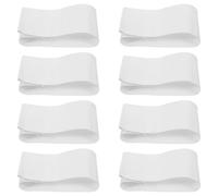 RUNROTOO 8pcs White Nylon Football Captain Armbands for Enhanced Visual Appeal and Team Coordination, Sturdy Wear-resistant Design Suitable for Group Activities and Community Events