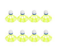 RUNROTOO 8pcs Windproof Nylon Badminton Shuttlecocks Plastic Birdie Balls for Outdoor and Indoor Training, Sturdy Foaming Material, for Backyard Garden Batting Practice