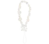 RUNROTOO Acrylic Decorative Phone Lanyard with Imitation Pearl Beaded Strap, Lightweight and Wear Resistant Phone Hanging Rope for Keys and Cameras, Stylish Butterfly Bowknot Design