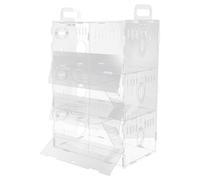 RUNROTOO Acrylic Hamster Cage Small Pet House 3-Tier Crystal Villa 30×20×45Cm for Dwarf Hamsters and Chinchillas Indoor Habitat