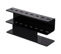 RUNROTOO Acrylic Lash Extension Tweezers Holder 8-Hole Stand Black, Eyelash Tweezers Storage Display Rack for Beauty Salon and Professional Use