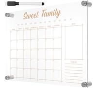 RUNROTOO Acrylic Magnetic Dry Erase Board for Desk with Simple Design, Reusable Surface for Making Signs, Compact Whiteboard for Party and Wedding Planning