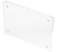 RUNROTOO Acrylic Sign Display Stand 8-Inch Rounded Corner Price Holder with Magnetic Base for Retail Store and Wedding Table Use