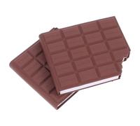 RUNROTOO Adhesive Notes Pocket Notebook 2pcs Scented Chocolate Shaped Strong Adhesive and Removable Multi Brown Paper for School and Home Use