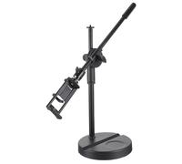RUNROTOO Adjustable Abs Construction and Or for Steel Streaming Live Overhead Phone Mount Holder with Adjustment, Heavy Base, Stainless Mobile Phones Photography Fill