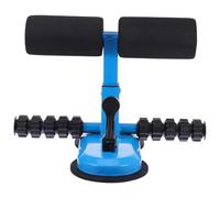 RUNROTOO Adjustable Sit-up Bar with Suction Cup Portable Abdominal Curl Assist Blue Massage Gear Fitness Device for Home Gym and Core Strength Training