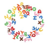 RUNROTOO Alphabet Iron On Fabric Patches 52-Piece Set - Embroidered Letters with Hot Melt Glue for Personalizing Clothes and Accessories, Suitable for ’ Learning Activities