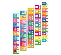 RUNROTOO Alphabet with Assorted Wall Paper Decoration Material Classroom Bulletin Board Letters and Numbers Number Set Colours, Supports Reinforcement and Classroom Organisation for