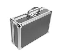 RUNROTOO Aluminum Alloy Lockable Toolbox with Combination Lock and Multi-Purpose Metal Storage Case with Handle for Household and Outdoor Tool Use
