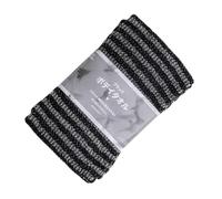 RUNROTOO Back Scrubber Nylon Strip Towel Black for Bath Use on Back and Chest with Blood Activation