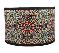 RUNROTOO Bamboo Lampshade with Unique Geometric Pattern, E27 Socket Light Cover for Pendant Lamp, Modern Abstract Retro Style, Professional and Practical Lamp Shade for Hotel or Home